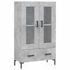 vidaXL Dulap &icirc;nalt, gri beton, 69,5x31x115 cm, lemn prelucrat
