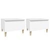 vidaXL Mese laterale, 2 buc., alb, 50x46x35 cm, lemn compozit