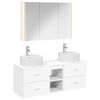 vidaXL Set de mobilier pentru baie 4 buc. Alb Lemn prelucrat și sticlă