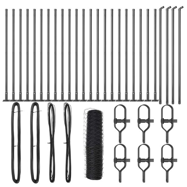 vidaXL St&acirc;lp de gard. Gri 50 x 0,8 m (plasă de 50 mm) Oțel și PVC