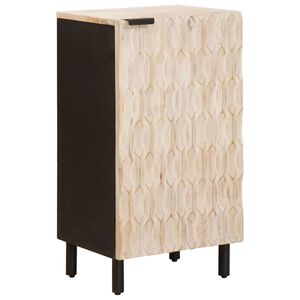 vidaXL Bufet Finisaj Alb Spălat 40 x 33 x 75 cm Lemn de mango solid