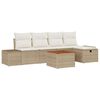 vidaXL Set de canapele pentru grădină 6 buc. Bej Rattan poli