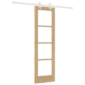 vidaXL Ușă glisantă 61 x 198,5 cm Lemn masiv de pin și sticlă natural