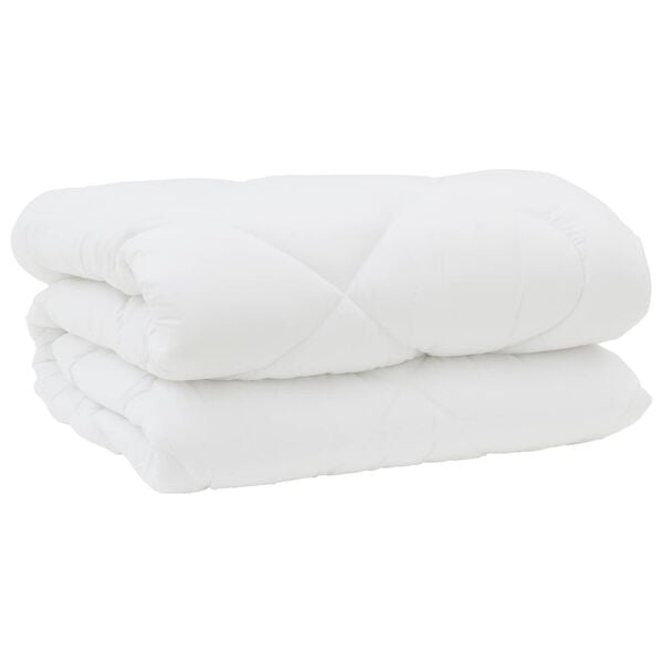 vidaXL Duvet de iarnă cu pernă 3 pcs Alb Microfibră