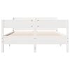 vidaXL Cadru de pat fără saltea, alb, 120x200 cm, lemn masiv pin