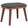 vidaXL Taburet, gri &icirc;nchis, 45x29,5x35 cm, textil & piele ecologică