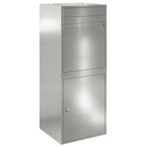 vidaXL Cutie pentru colet Argintiu 47,5 x 38 x 59 cm Oțel Galvanizat