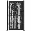 vidaXL Poartă de grădină Negru 110 x 180 cm Oțel vopsit electrostatic
