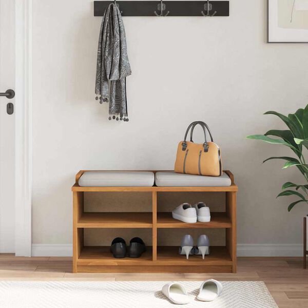 vidaXL Bancă pentru hol „SANDNES” 87x40x50 cm din lemn masiv de pin