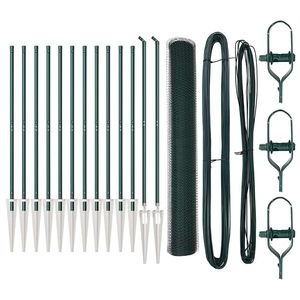 vidaXL St&acirc;lp de gard. Verde 25 x 1 m (plasă de 25 mm) Oțel