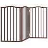 vidaXL Poartă de c&acirc;ini pliabilă 3 panouri stejar maro 150 cm lemn plop