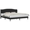 vidaXL Cadru de pat cu headboard Negru 180 x 200 cm Piele artificială