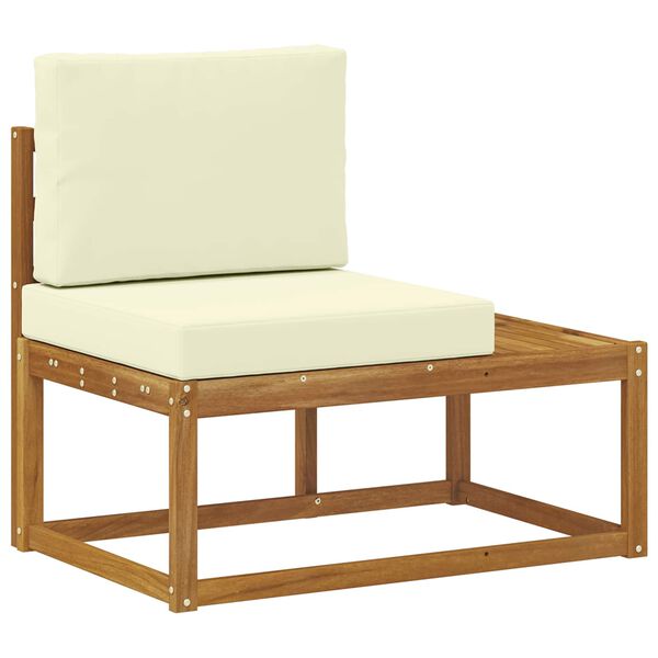 vidaXL Canapea de exterior cu pernă natural 91 x 63 x 73 cm