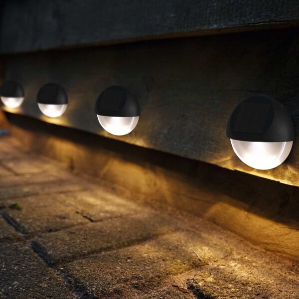 Luxform Lampă perete solară, LED, pentru grădină, &bdquo;Ivy&rdquo;, 4/pachet