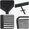 vidaXL Set de masă pentru grădină 7 pcs Negru