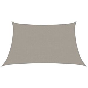 vidaXL P&acirc;nză parasolar, gri deschis, trapez, 3/4x2 m, HDPE, 160 g/m&sup2;