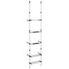 vidaXL Raft telescopic de grădină cu 3 rafturi, argintiu, aluminiu