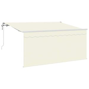 vidaXL Cortina Retractabilă Crem 300 x 200 cm Poliester și Aluminiu