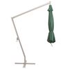 vidaXL Umbrelă de soare suspendată 350 cm, st&acirc;lp de aluminiu, verde