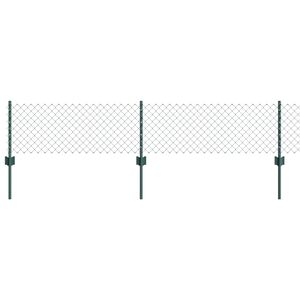 vidaXL Gard de sarma cu stalp 10 x 0,4 m Oțel cu strat de PVC Verde