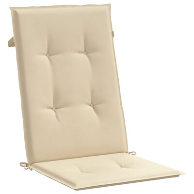 vidaXL Perne scaun spătar înalt, 6 buc., bej, 120x50x3 cm, textil