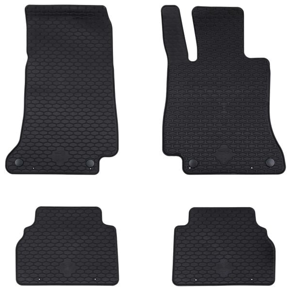 vidaXL Covor pentru mașină 4 pcs Negru Cauciuc