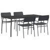 vidaXL Set de dining 5 buc. Antracit 165 x 80 x 72 cm Oțel