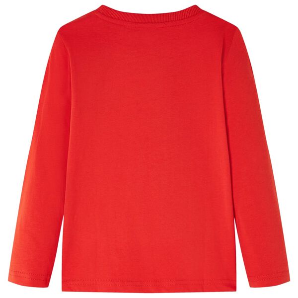 Tricou pentru copii cu mâneci lungi, roșu, 104