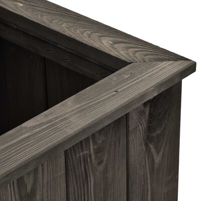 vidaXL Strat înălțat, gri închis, 74 x 77 x 30 cm, lemn masiv de pin