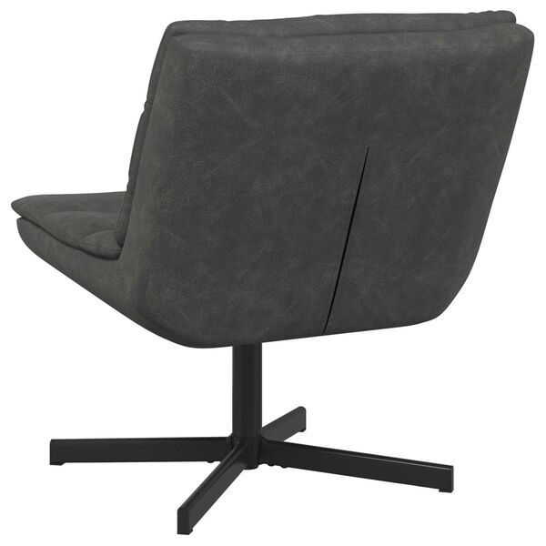 vidaXL Scaun pivotant Negru 63 x 75 x 76 cm PU antic