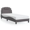 vidaXL Cadru de pat, Viana, fără saltea, gri, 80x200 cm, piele ecologică
