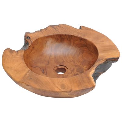 vidaXL Chiuvetă de baie din lemn masiv de tec, 45 cm