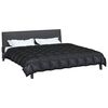 vidaXL Duvet de iarnă Negru 220 x 240 cm Satin și Microfibra