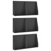 vidaXL Zid de sprijin 6 buc. 40 x 12 x 50 cm Oțel Negru