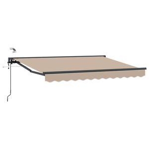 vidaXL Cort electric retractabil Bej și antracit 3,5 x 2 m