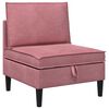 vidaXL Sofa cu Depozitare Roz Catifea