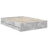 vidaXL Cadru de pat Gri din beton 140 x 190 cm Lemn Ingineresc