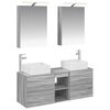 vidaXL Set de mobilier pentru baie 5 buc. Sonoma gri