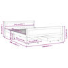 vidaXL Cadru pat cu 4 sertare, alb, 140x200 cm, lemn masiv pin