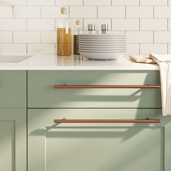 vidaXL Mânere de dulap, 10 buc., bronz, 320 mm, oțel inoxidabil