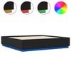 vidaXL Cadru de pat cu lumini LED, negru, 180x200 cm, lemn prelucrat