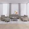 vidaXL Set de canapea cu perne, 4 piese, gri taupe, material textil
