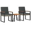 vidaXL Set de Mobilier pentru Exterior 3 buc. Gri și gri &icirc;nchis