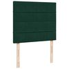 vidaXL Pat box spring cu saltea, verde &icirc;nchis, 120x190 cm, catifea