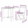 vidaXL Set bistro 3 pcs Maro lemn masiv de acacia