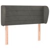 vidaXL Tăblie de pat cu aripioare gri &icirc;nchis 83x23x78/88 cm catifea