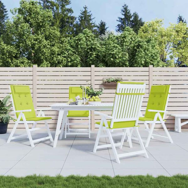 vidaXL Perne scaun cu spătar înalt, 4 buc, vernil, țesătură Oxford