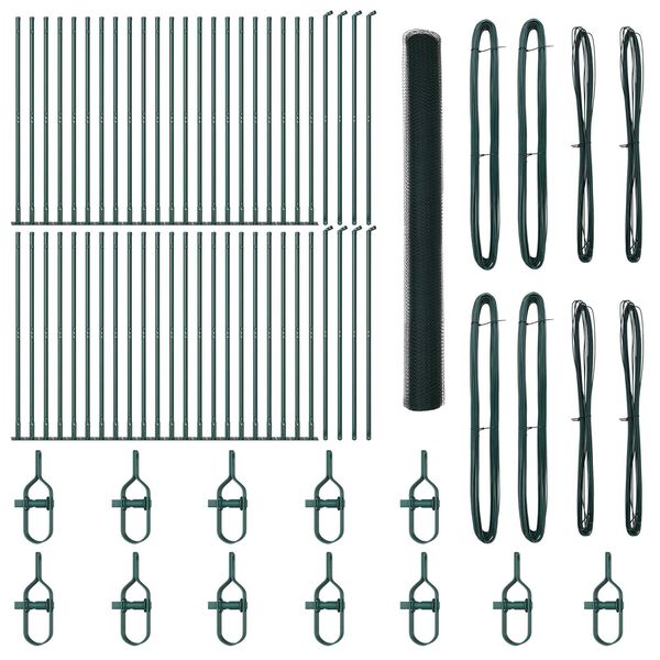 vidaXL St&acirc;lp de gard. Verde 100 x 1,6 m (plasare 25 mm) Oțel și PVC