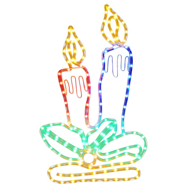 vidaXL Figurină lum&acirc;nări de Crăciun, 144 LED-uri, 70x42 cm