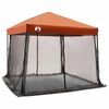 vidaXL Set Cort pentru Camping cu acoperiș 2 pcs Gri și Portocalie